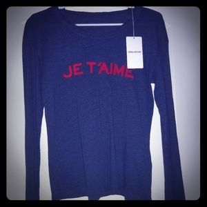 NWT Zadig & Voltaire longsleeve tee